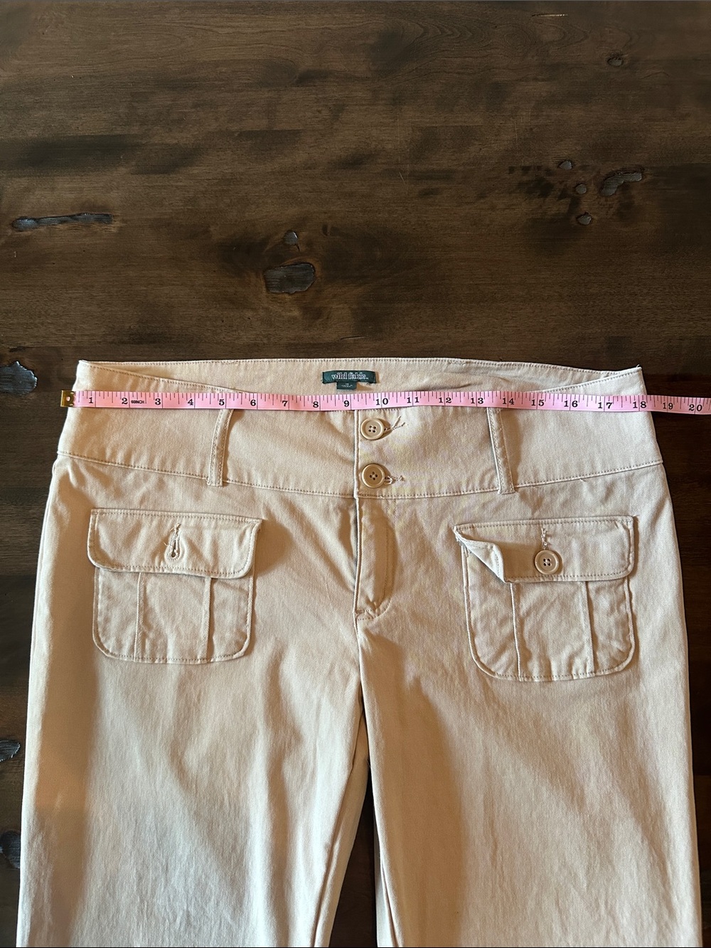 Wild Fable Low-Rise Flare Chino Pants - Size 10 - Picture 7 of 9